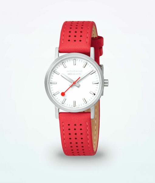 Mondaine Classic Seasonal Women Wristwatch 30 mm Red