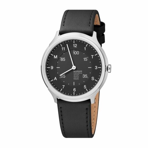 Mondaine Helvetica No1 Smart Men Wristwatch Black