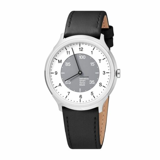 Mondaine Helvetica No1 Smart Men Wristwatch Black White