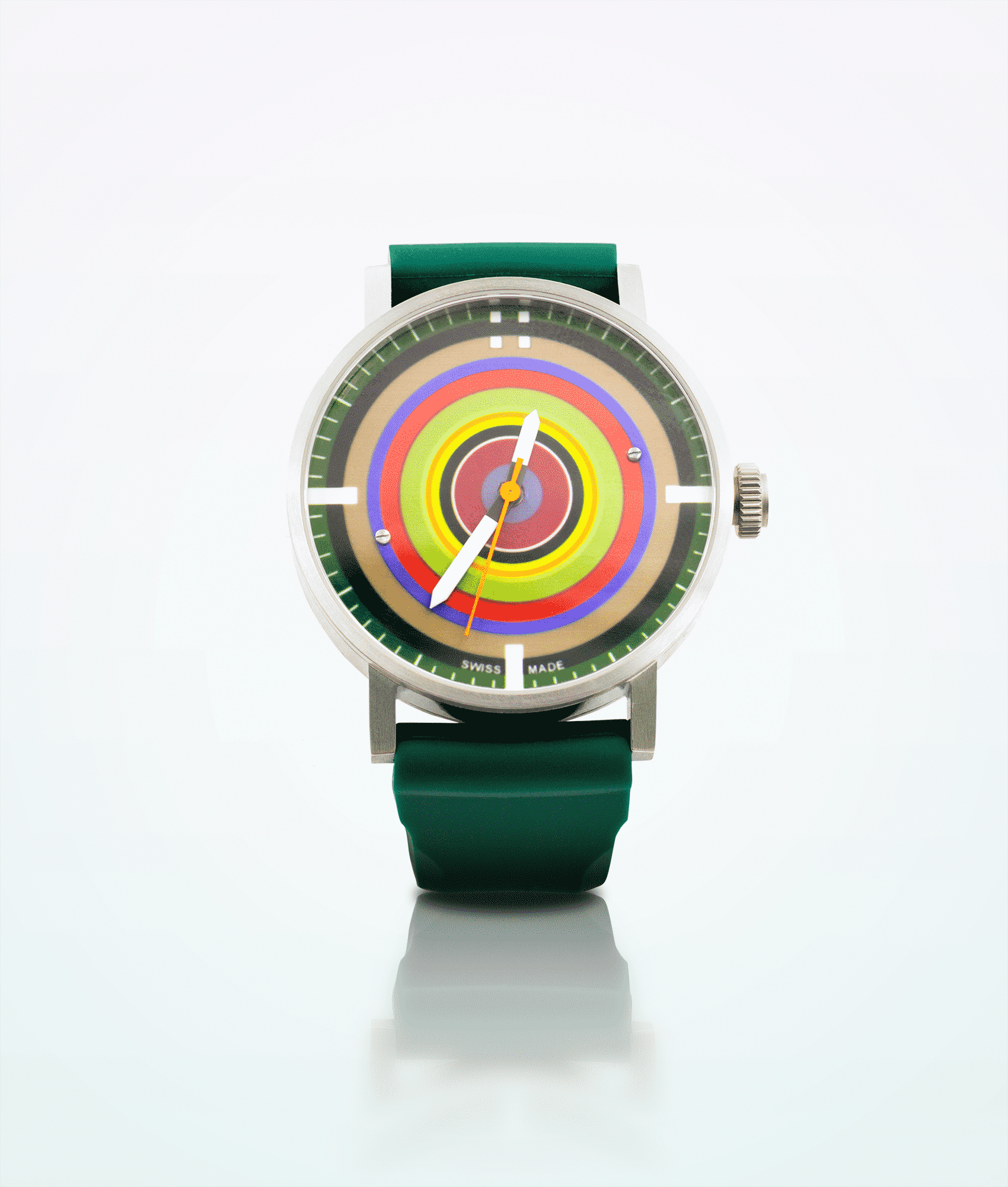 concentric green strap watch