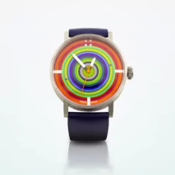 Concentric Blue Strap Watch