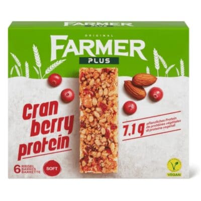 Farmer Plus Cranberry and Protein Bars 150 g