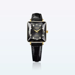 Facet Princess Women Watch with a Leather Strap