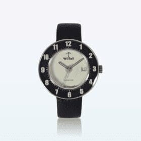WilTell 100 Relógio de pulso suíço Preto Branco