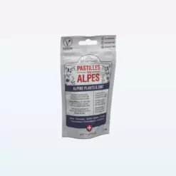 Refill bag of 40 Pastilles Des Alpes pastilles showcased against a pure white backdrop.