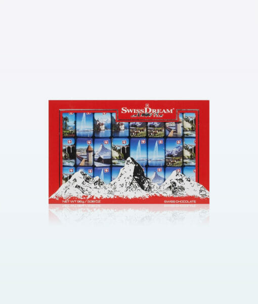 Savor the diverse flavors of Swiss Dream's assorted Napolitains chocolates from Switzerland.