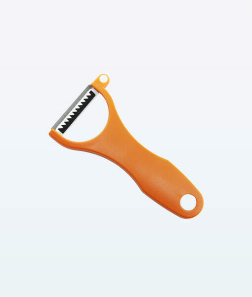 A set of Kisag peelers displayed on a pristine white background