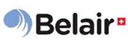 Belair company logo prominently displayed against a vibrant green background.