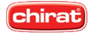 A vibrant red logo featuring the prominent text 'Chirat'.