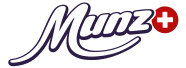 Logo of Munz company, displayed prominently against a vibrant green backdrop.