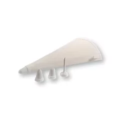 Kisag Professional Pastry Piping Bag - a white cone with sturdy plastic handle.