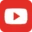 Logotipo de Youtube en rojo y blanco.