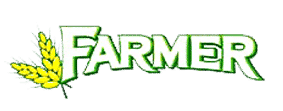 Logo depicting a farmer, brilliantly presented on a vivid green backdrop.