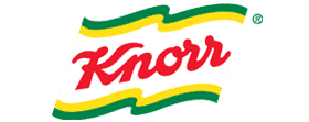 Knorr's brand logo showcased clearly on a vibrant green background.