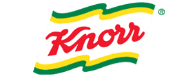 Knorr's brand logo showcased clearly on a vibrant green background.