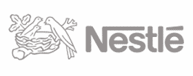 Grey backdrop featuring the signature Nestle logo.