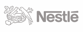 Grey backdrop featuring the signature Nestle logo.
