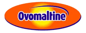 Classic ovomaline logo featuring their identifiable font and color scheme, great for branding recognition.