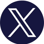 A blue circle with the letter x in it.
