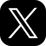 Le logo x sur fond noir.