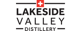 The logo for Lakeside Valley Distillery, one of the leading Swiss brands in the beverage industry.