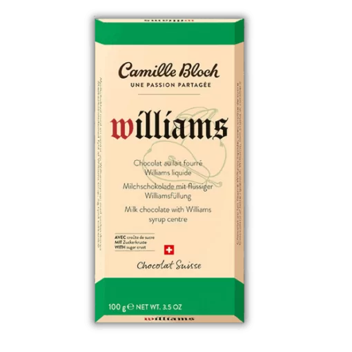 Camille Bloch Williams 100 g chocolate bar.