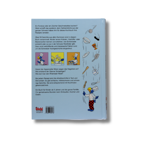 Smurf characters illustrated on the back cover of a Globis book.